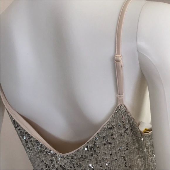 Chelsea & Violet L silver and gold sequin dress size L party dress - Picture 8 of 13